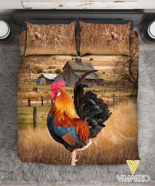 PERSONALIZED ROOSTER BEDDING SET TNTN2010