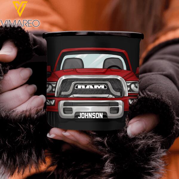 PERSONALIZED RAM CAR STEEL MUG 12OZ 3D PRINTED TNTQ2010