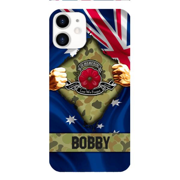 Personalized Australian Soldier Phone Case OCT-DT21