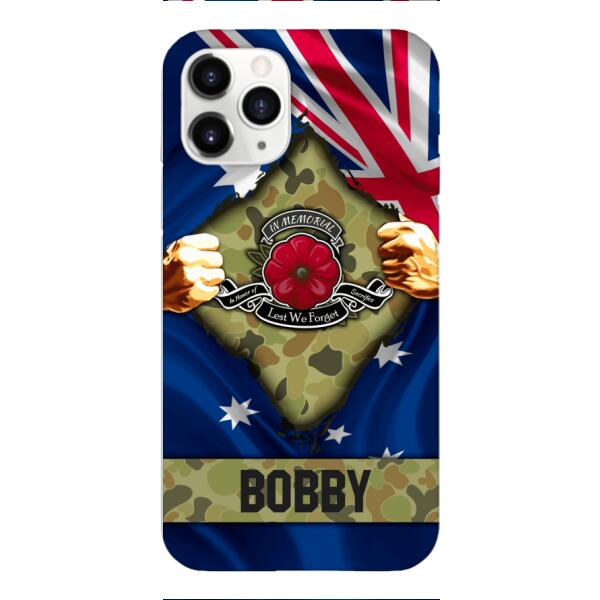 Personalized Australian Soldier Phone Case OCT-DT21