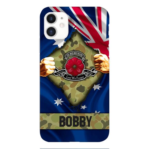 Personalized Australian Soldier Phone Case OCT-DT21