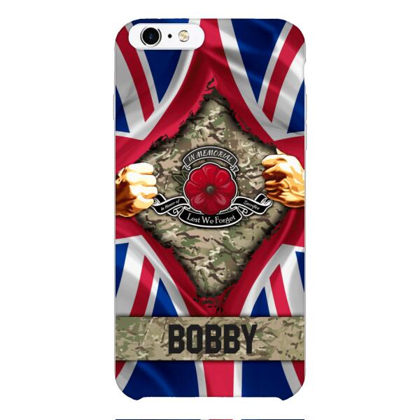 Personalized British Soldier Phone Case OCT-DT21