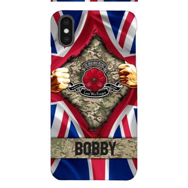 Personalized British Soldier Phone Case OCT-DT21