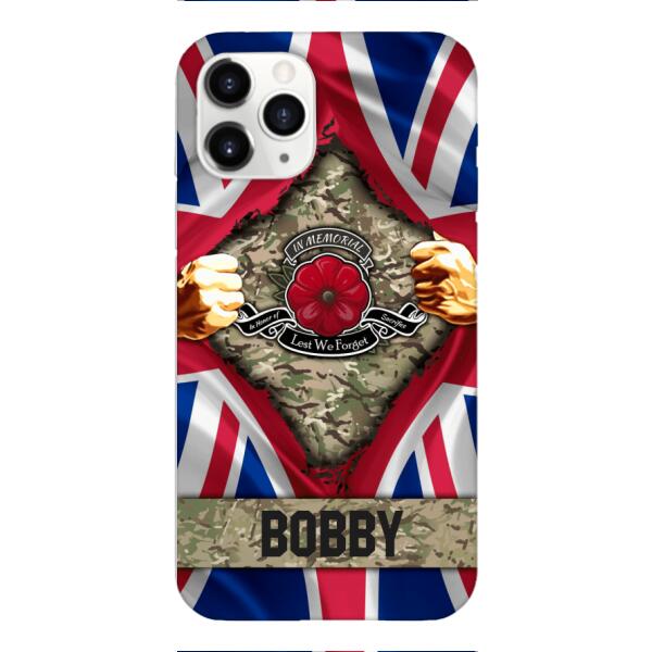 Personalized British Soldier Phone Case OCT-DT21