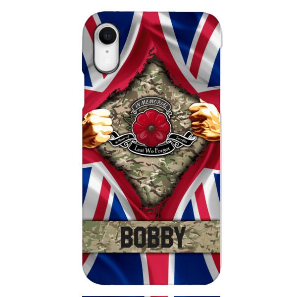 Personalized British Soldier Phone Case OCT-DT21