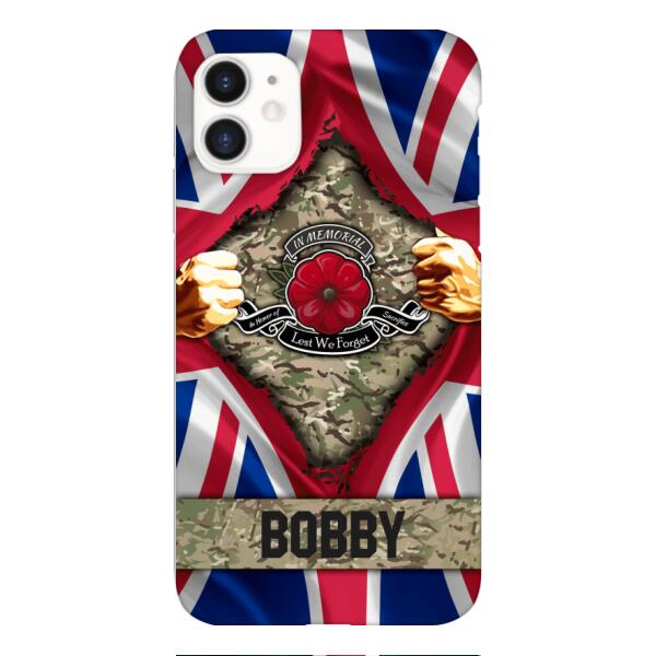Personalized British Soldier Phone Case OCT-DT21