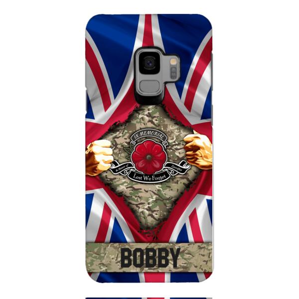 Personalized British Soldier Phone Case OCT-DT21