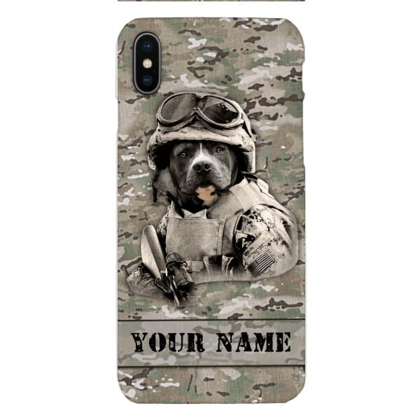 Personalized Pitbull Soldier Phone Case OCT-QH21