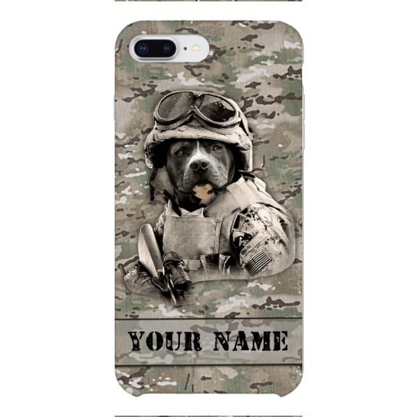 Personalized Pitbull Soldier Phone Case OCT-QH21