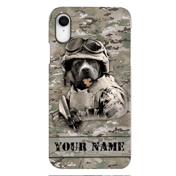 Personalized Pitbull Soldier Phone Case OCT-QH21
