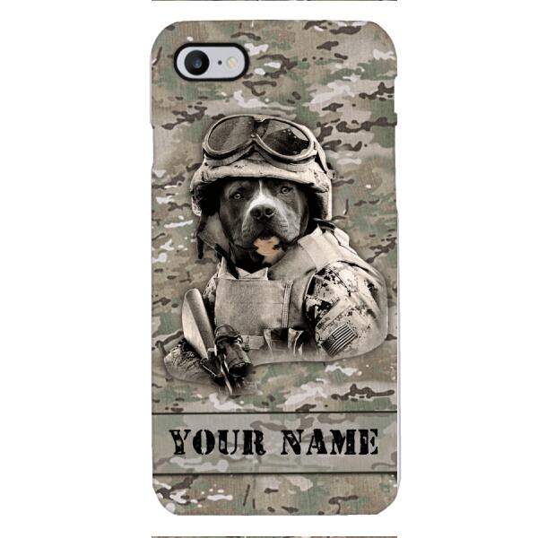 Personalized Pitbull Soldier Phone Case OCT-QH21