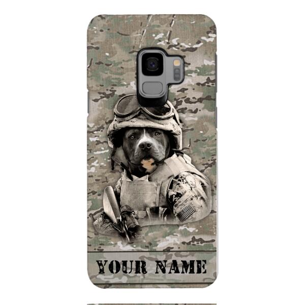 Personalized Pitbull Soldier Phone Case OCT-QH21