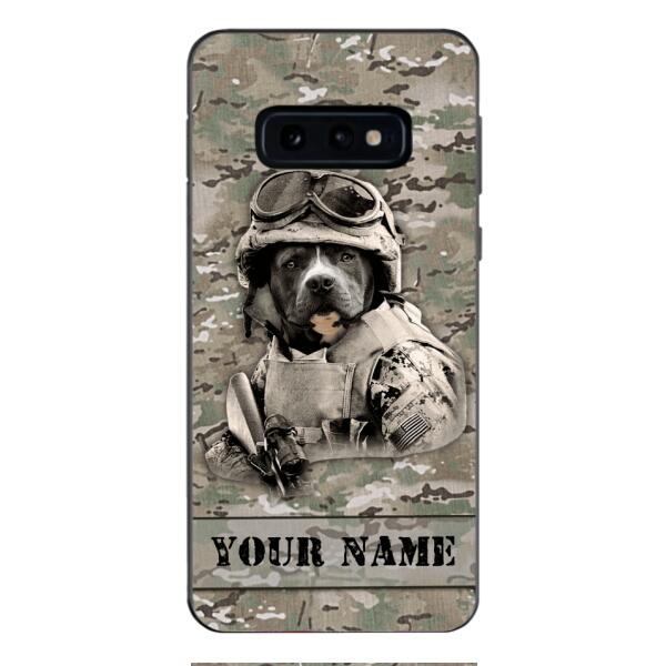 Personalized Pitbull Soldier Phone Case OCT-QH21