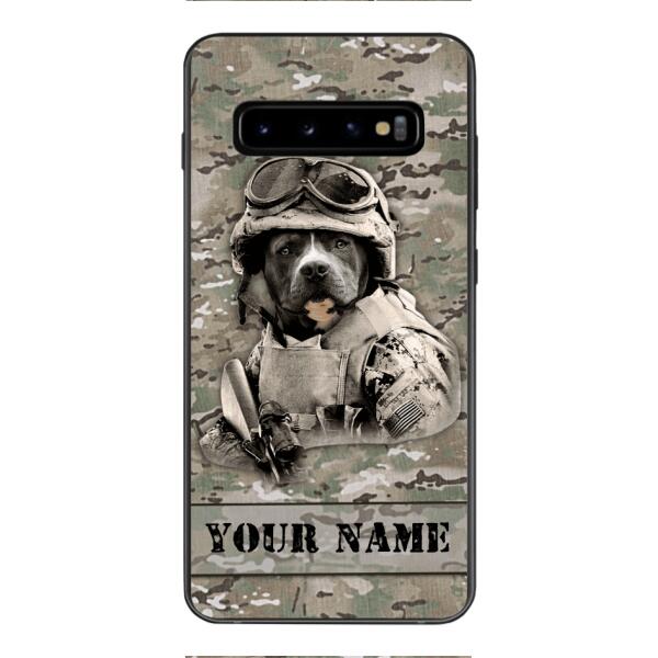 Personalized Pitbull Soldier Phone Case OCT-QH21