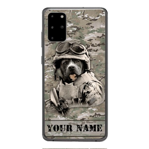 Personalized Pitbull Soldier Phone Case OCT-QH21