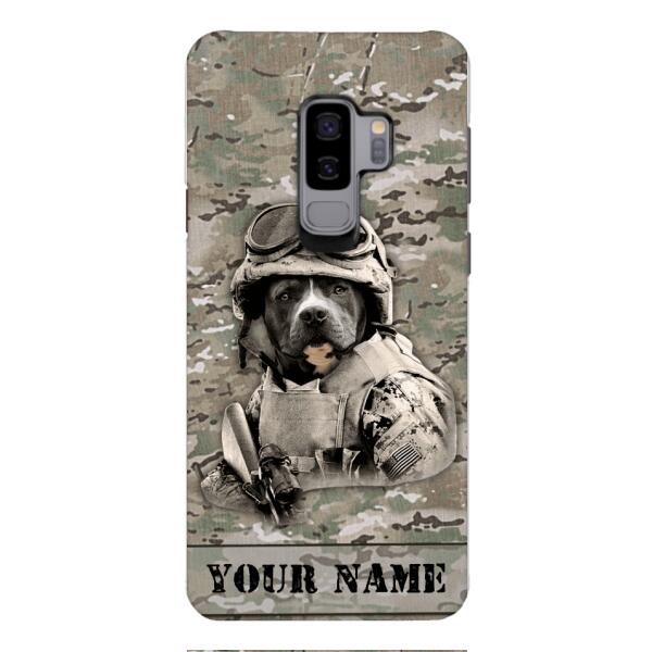 Personalized Pitbull Soldier Phone Case OCT-QH21