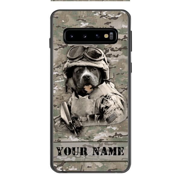 Personalized Pitbull Soldier Phone Case OCT-QH21