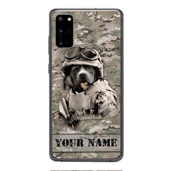 Personalized Pitbull Soldier Phone Case OCT-QH21