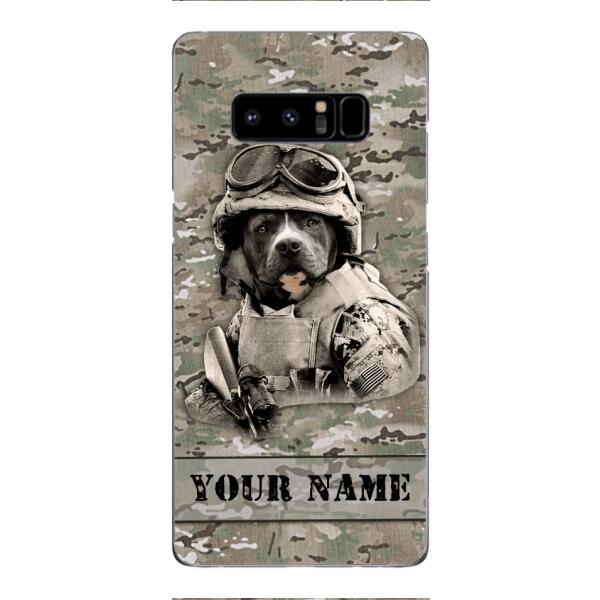 Personalized Pitbull Soldier Phone Case OCT-QH21