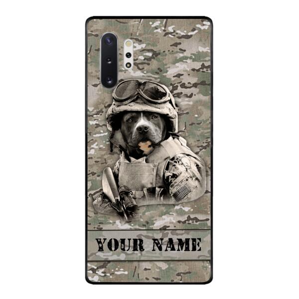 Personalized Pitbull Soldier Phone Case OCT-QH21