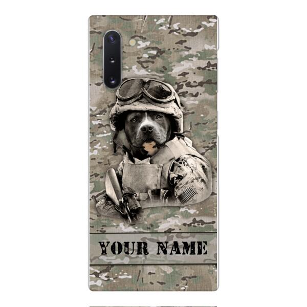 Personalized Pitbull Soldier Phone Case OCT-QH21