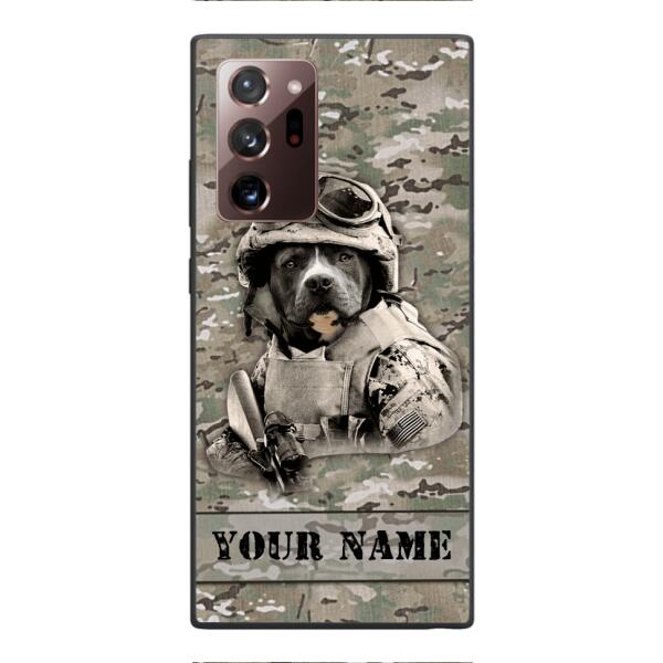 Personalized Pitbull Soldier Phone Case OCT-QH21