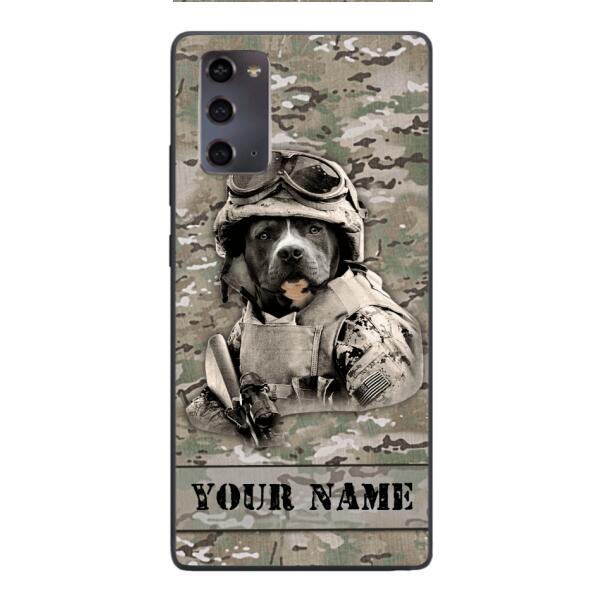 Personalized Pitbull Soldier Phone Case OCT-QH21