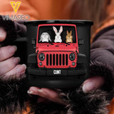 PERSONALIZED RABBIT JEEP STEEL MUG 12OZ 3D PRINTED TNMQ2310