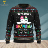 I love being a Grandma personalized 3D printed Wool Sweat Shirt