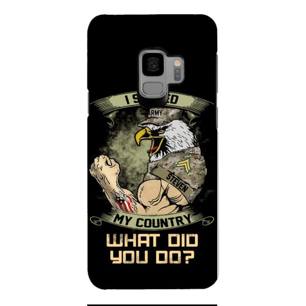 PERSONALIZED I SERVED MY COUNTRY VETERAN PHONECASE QTDT2610