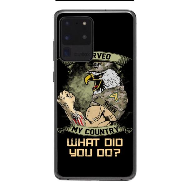 PERSONALIZED I SERVED MY COUNTRY VETERAN PHONECASE QTDT2610