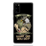 PERSONALIZED I SERVED MY COUNTRY VETERAN PHONECASE QTDT2610
