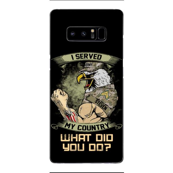 PERSONALIZED I SERVED MY COUNTRY VETERAN PHONECASE QTDT2610