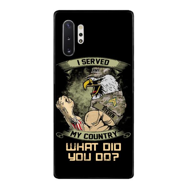 PERSONALIZED I SERVED MY COUNTRY VETERAN PHONECASE QTDT2610