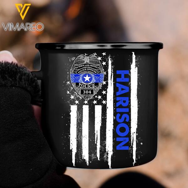 PERSONALIZED POLICE OFFICER STEEL MUG 12OZ 3D PRINTED OCT-DT29