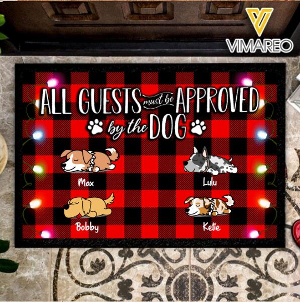Personalized Dog Christmas Doormat Printed NOV-MA02