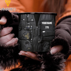 PERSONALIZED U.S POLICE STEEL MUG 12OZ 3D PRINTED NOV-MQ02