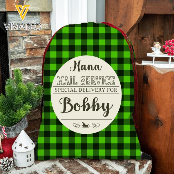 Personalized Mail Service Special Delivery For... Drawstring Santa Sacks Bag Printed NOV-DT03
