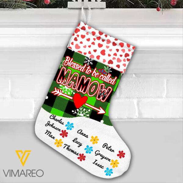 PERSONALIZED BLESSED TO BE CALLED NICKNAME CHRISTMAS STOCKING MTTQ0411