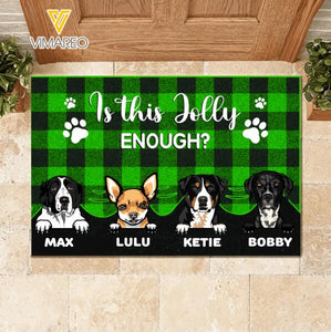 Personalized Dog Christmas Doormat Printed NOV-MA06