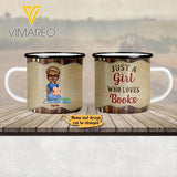 PERSONALIZED A Girl Who Loves Books Reading STEEL MUG 12OZ 3D PRINTED NOV-QH08