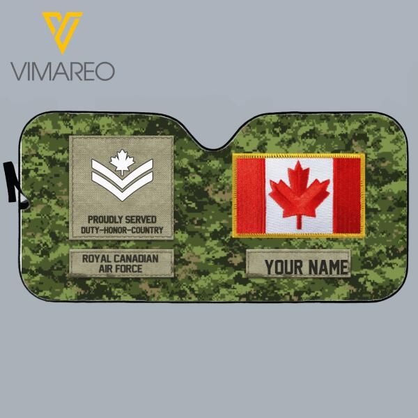 DH PERSONALIZED CANADIAN SOLDIER CAR SHADE PRINTED NOV-HQ06