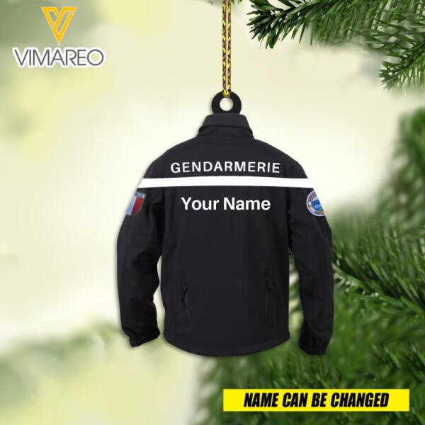 PERSONALIZED FRANCE POLICE HANGING ORNAMENT CHRISTMAS NOV-MQ15