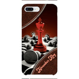 PERSONALIZED CHESS KING OR QUEEN WITH BIRTH MONTH PHONECASE QTTQ1611