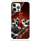 PERSONALIZED CHESS KING OR QUEEN WITH BIRTH MONTH PHONECASE QTTQ1611