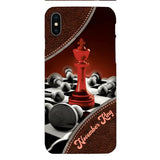 PERSONALIZED CHESS KING OR QUEEN WITH BIRTH MONTH PHONECASE QTTQ1611