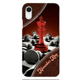 PERSONALIZED CHESS KING OR QUEEN WITH BIRTH MONTH PHONECASE QTTQ1611