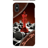 PERSONALIZED CHESS KING OR QUEEN WITH BIRTH MONTH PHONECASE QTTQ1611