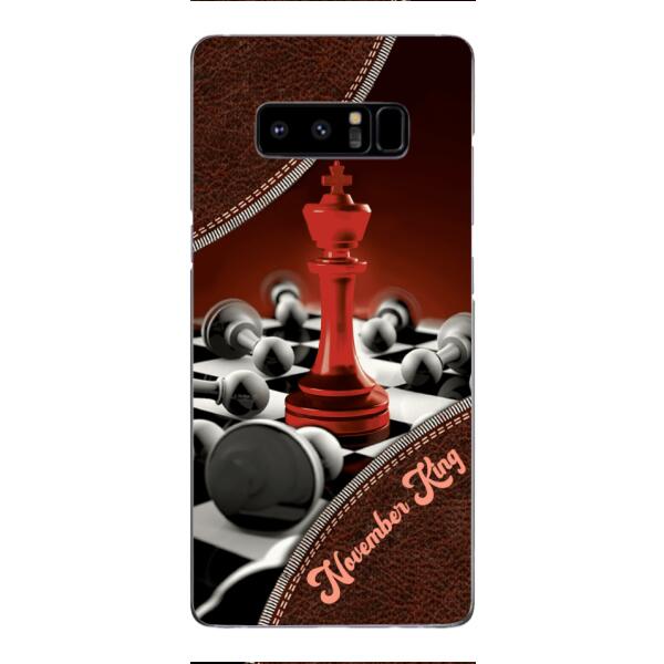PERSONALIZED CHESS KING OR QUEEN WITH BIRTH MONTH PHONECASE QTTQ1611