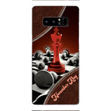 PERSONALIZED CHESS KING OR QUEEN WITH BIRTH MONTH PHONECASE QTTQ1611